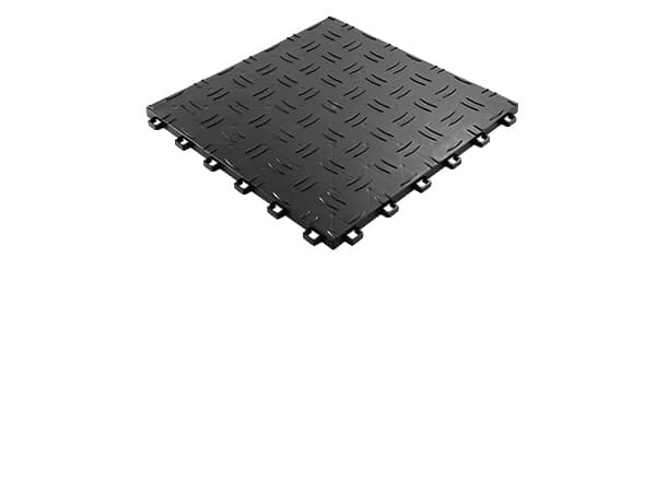 Interlocking Garage Floor Tiles, Halkfria, Täckning på 25 Kvadratfot,svart25st