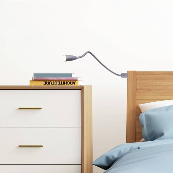 Heitronic Berta 27745 LED-sängbelysning LED LED fast installerad 1.5 W Varmvit Silver