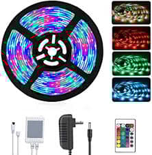 Ljusslinga RGB, SMD 3528, 5 meter med fjärrkontroll