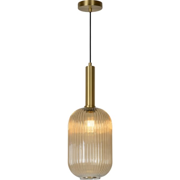 Lucide Maloto Pendellampe 20cm E27 Messing/Glass