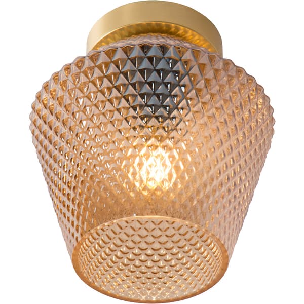 Lucide Rosalind Taklampe E27 Messing/Glass