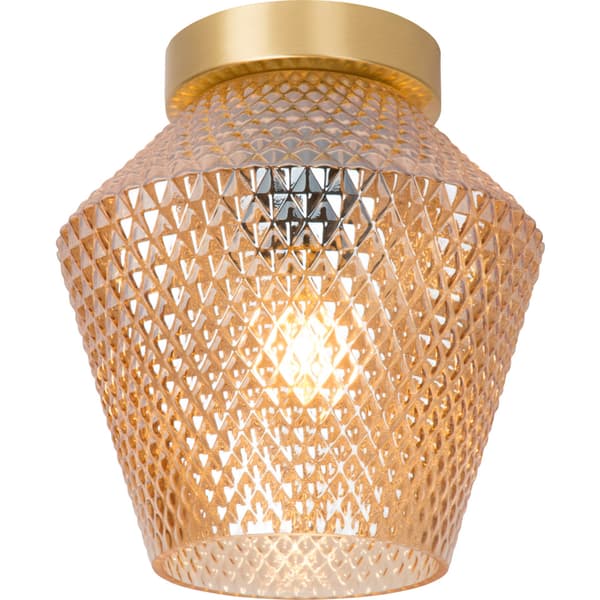Lucide Rosalind Taklampe E27 Messing/Glass