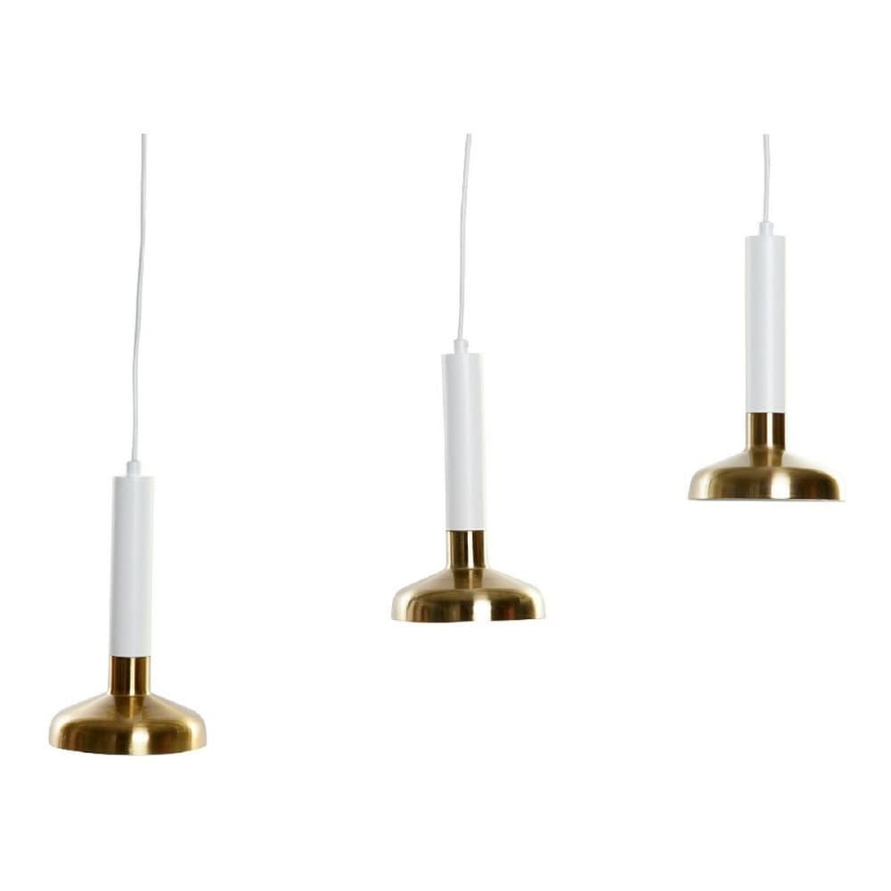 Taklampa DKD Home Decor Vit Metall 220 V Gyllene 50 W (75 x 15 x 140 cm)