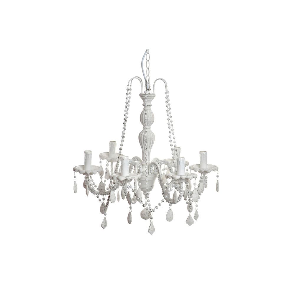 Taklampa DKD Home Decor Gran Metall Vit 220 V (58 x 58 x 56 cm)