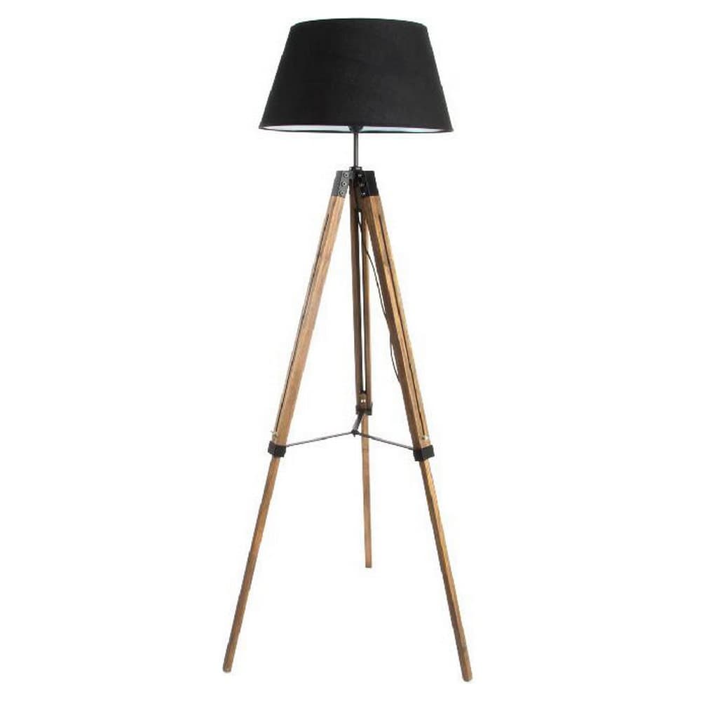 Golvlampa DKD Home Decor Trä Tyg Polyester 60 W (70 x 60 x 153 cm)
