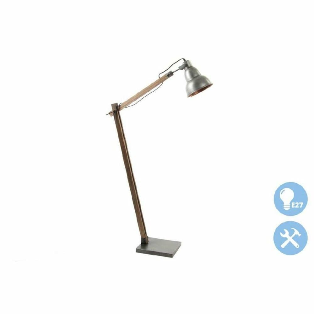 Golvlampa DKD Home Decor Metall Trä 40 W (25 x 25 x 150 cm)