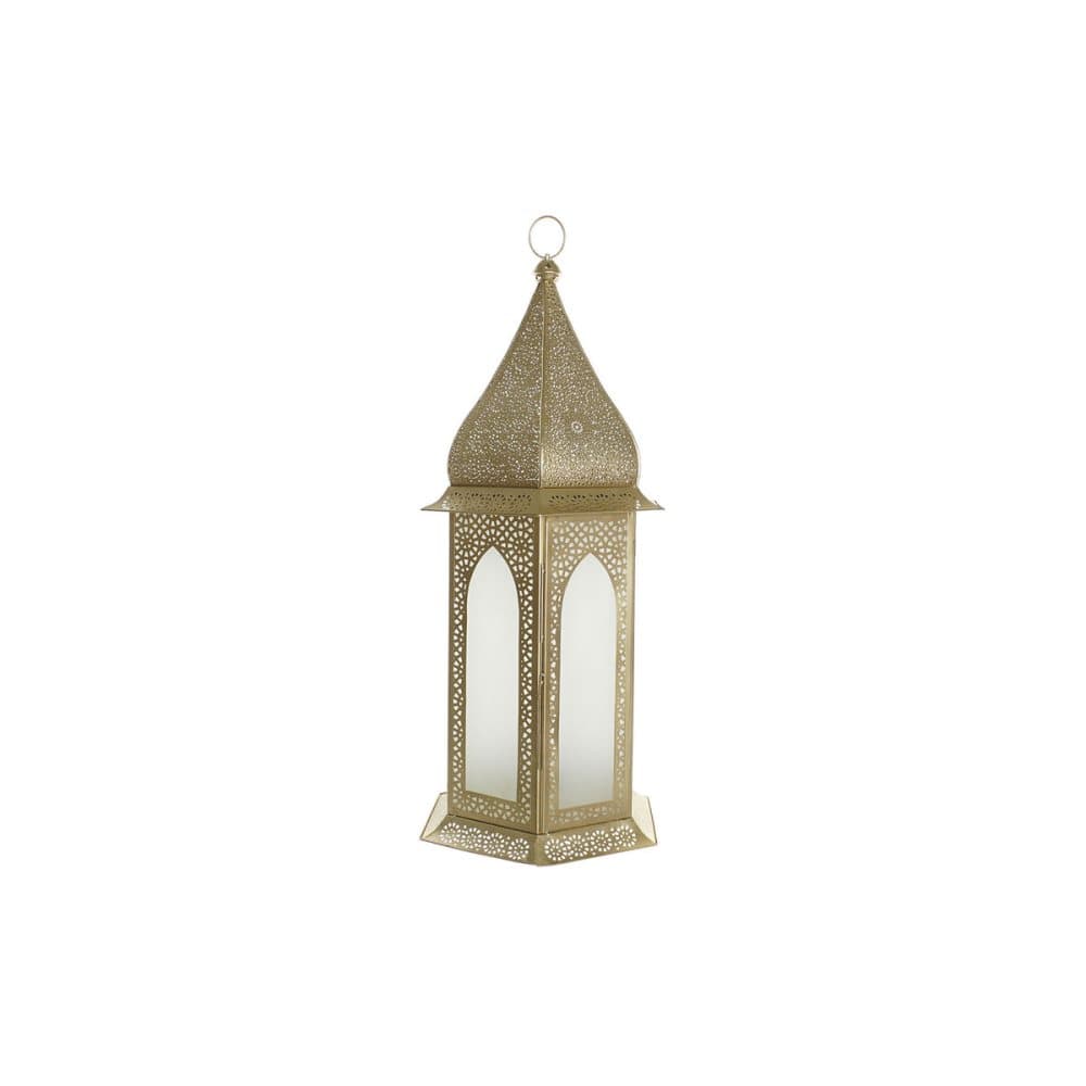 Golvlampa DKD Home Decor Glas Gyllene Järn Arab (38 x 33 x 81 cm)