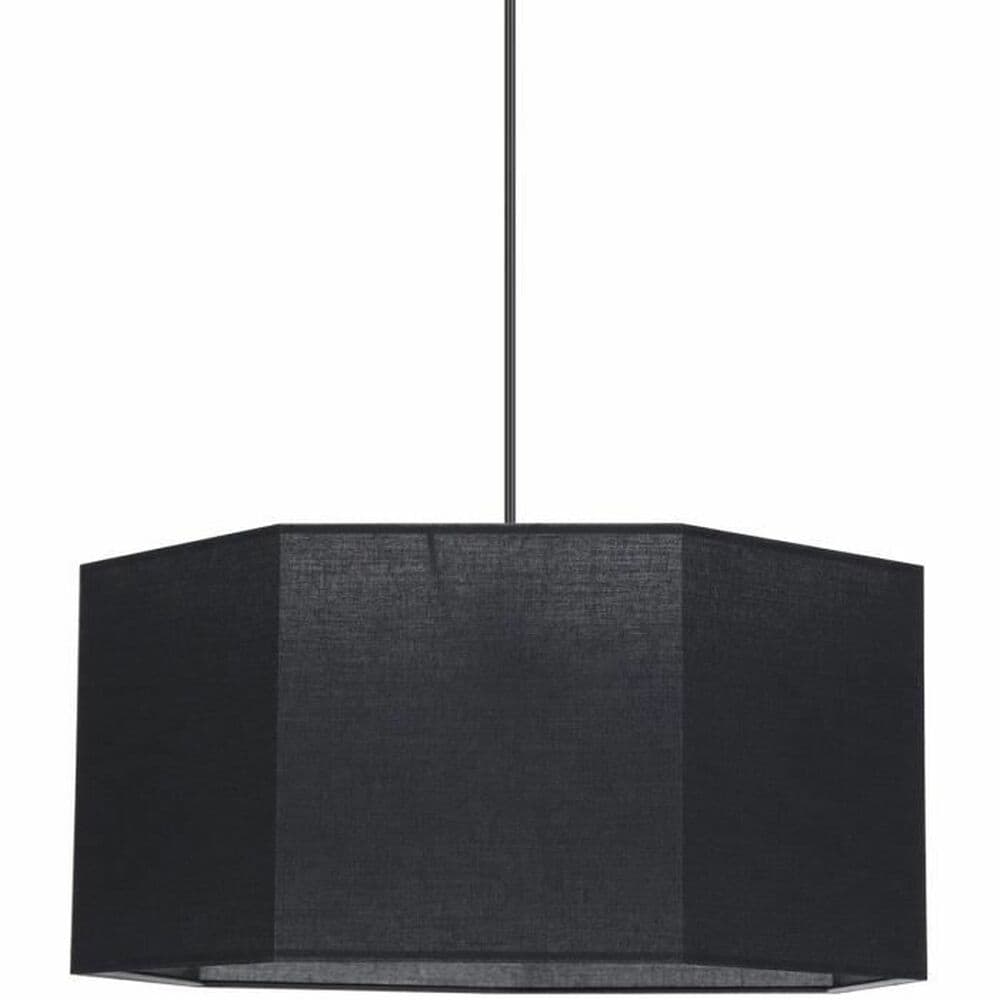 Taklampa Corep Svart Bomull 100W Sexkantig (Ø 38 cm)