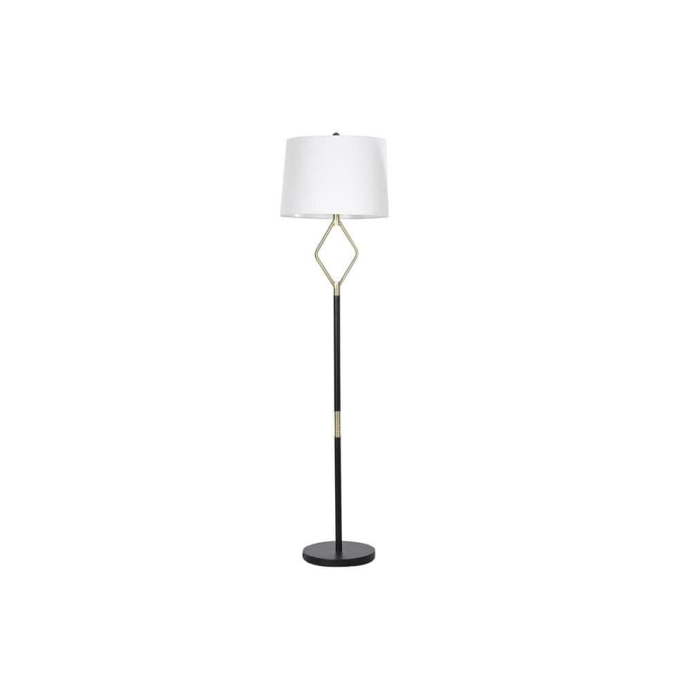 Golvlampa DKD Home Decor Svart Metall Polyester 50 W (41 x 41 x 161 cm)