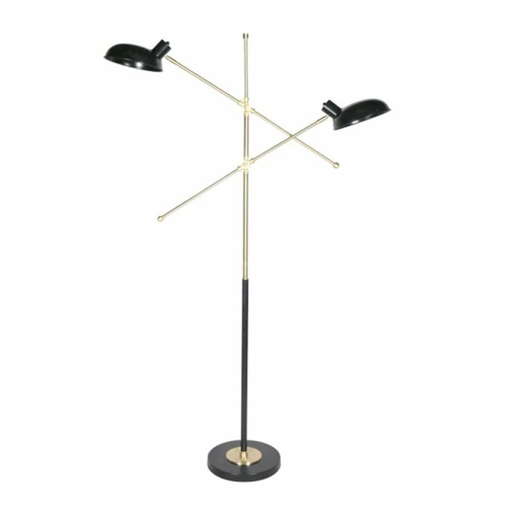 Golvlampa DKD Home Decor Svart Gyllene Metall 50 W (120 x 30 x 174 cm)
