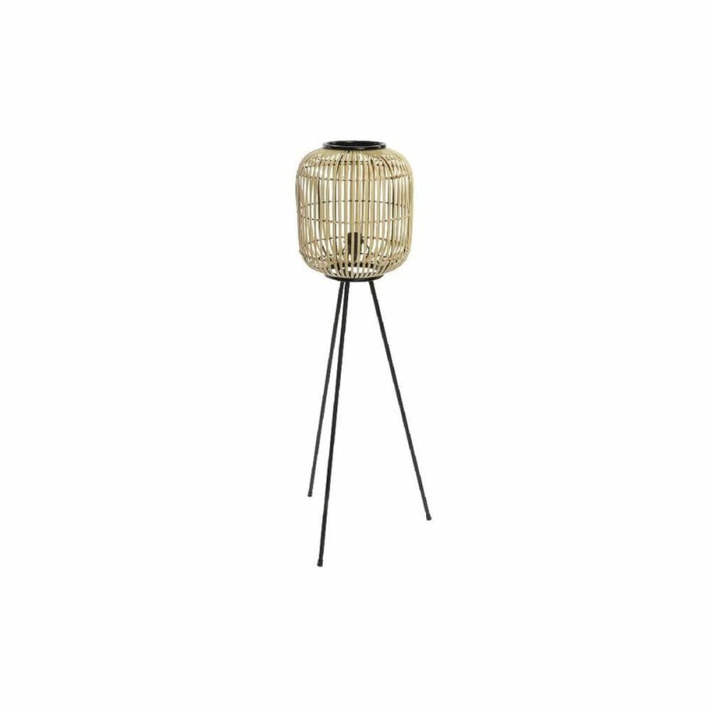 Golvlampa DKD Home Decor Svart Metall Brun Bambu (31 x 31 x 116 cm)