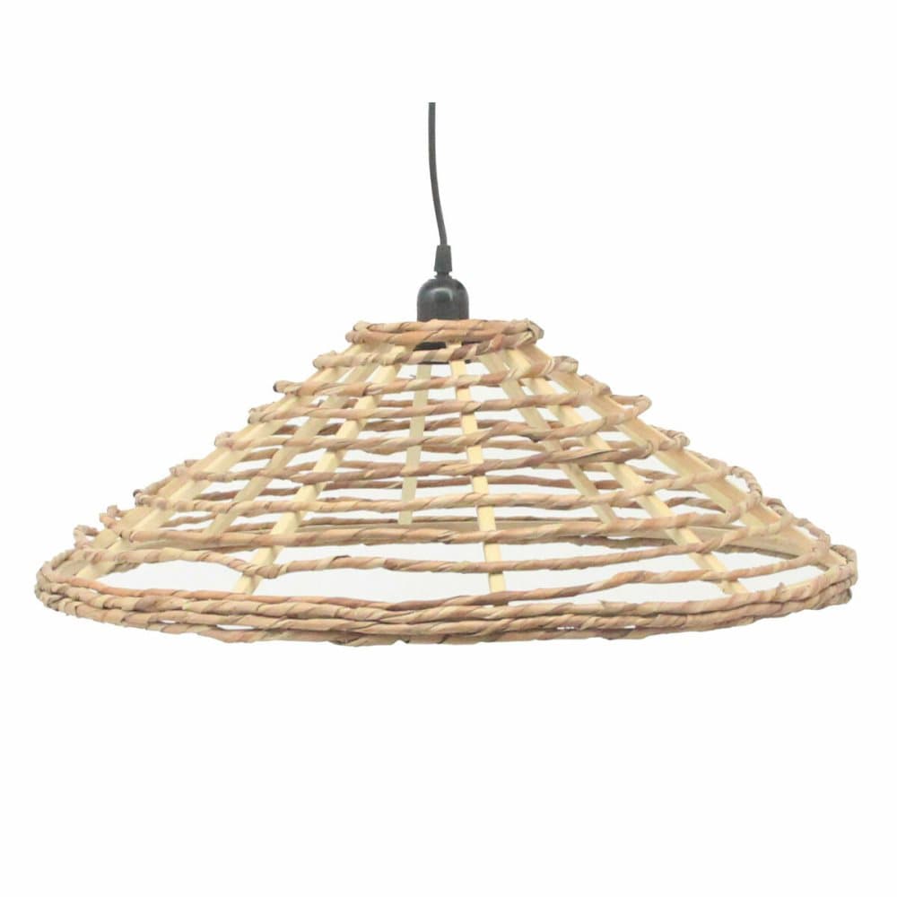 Taklampa DKD Home Decor Brun Rattan 220 V 50 W Urban (57 x 57 x 19 cm)