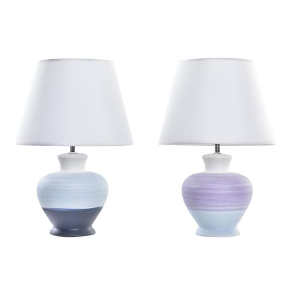 Bordslampa DKD Home Decor 25W Dvobarvna 220 V (2 antal) (25 x 25 x 38 cm)