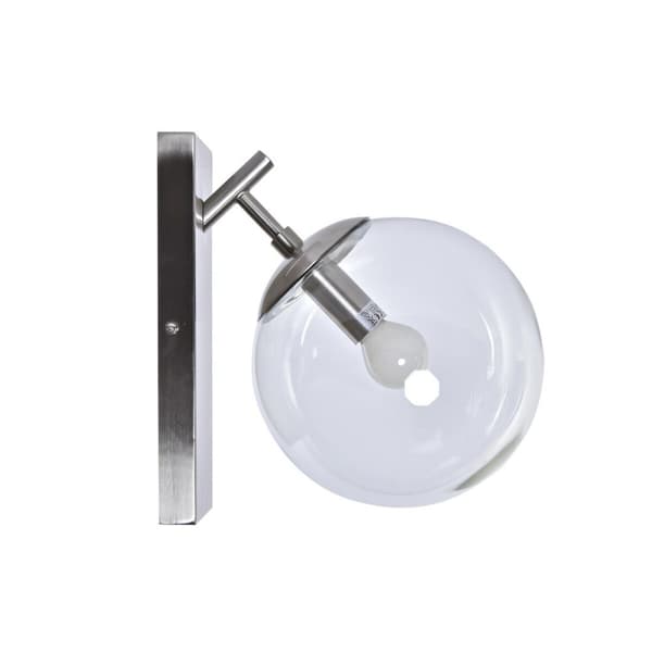 Vägglampa DKD Home Decor 25W Glas Silvrig Metall 220 V (20 x 25 x 27 cm)