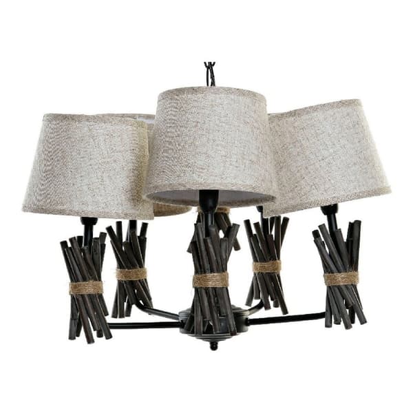 Kattolamppu DKD Home Decor Polyesteri Metalli (55 x 55 x 100 cm)