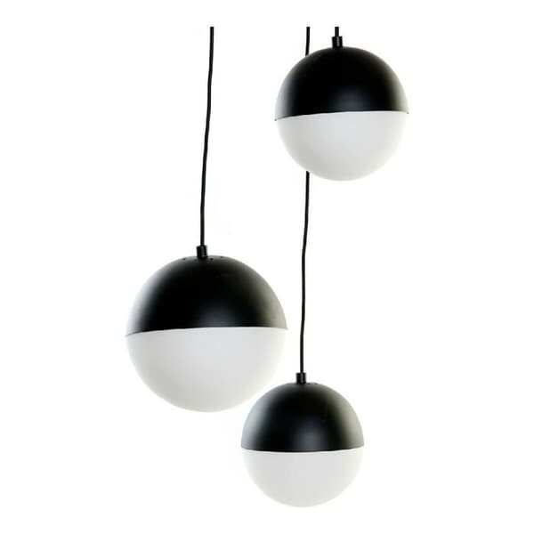 Kattolamppu DKD Home Decor Valkoinen Musta Metalli Kristalli 220 V (40 x 40 x 80 cm)