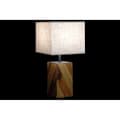 Miniatyrbillede 2 af 2: Bordlampe DKD Home Decor 25,5 x 25,05 x 52 cm Gran Natur Beige Metal Flødefarvet 220 V 60 W 25 x 25 x 21 cm (2 enheder)