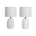 Pikkukuva 1 / 3: Pöytälamppu DKD Home Decor Kupari Valkoinen Kivitavara 220 V 40 W (24 x 24 x 40 cm) (2 osaa)