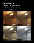 Miniatyrbild 5 av 10: 36W golvlampa med två huvuden med fjärrkontroll 2700K~6500K Färgtemperatur 10 nivåer Ljusstyrka AC100~240V
