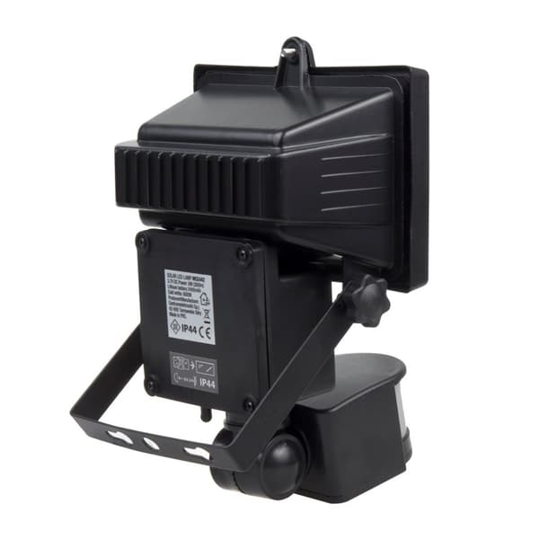 Maclean MCE442 Solar Lampe LED Spotlight Bevægelsessensor Projektør Vægmonteringslys Twilight IP44 6W