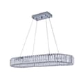 Miniatyrbillede 1 af 2: Moderne lysekroner, LED krystalringe hængende, Elegant dekoration til stuer og spisestuer., 2Ringe D50xD30cm, Udskiftelig