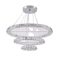 Miniatyrbillede 1 af 2: Moderne lysekroner, LED krystalringe hængende, Elegant dekoration til stuer og spisestuer., 2Ringe D50xD30cm, Udskiftelig