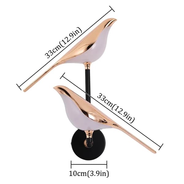LED Vägglampa, Vridbar Design, Roséguld Färg, 2 huvuden, kallvit (5500-7000K)