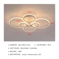 Miniatyrbillede 2 af 2: Loftlampe, Nordisk Design, Fjernbetjening Drift, B 4 Hoveder, Varm Hvid