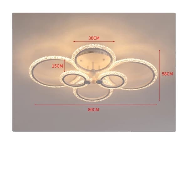 Loftlampe, Nordisk Design, Fjernbetjening Drift, B 4 Hoveder, Varm Hvid