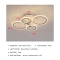 Miniatyrbillede 2 af 2: Loftlampe, Nordisk Design, Fjernbetjening Drift, B 4 Hoveder, Varm Hvid