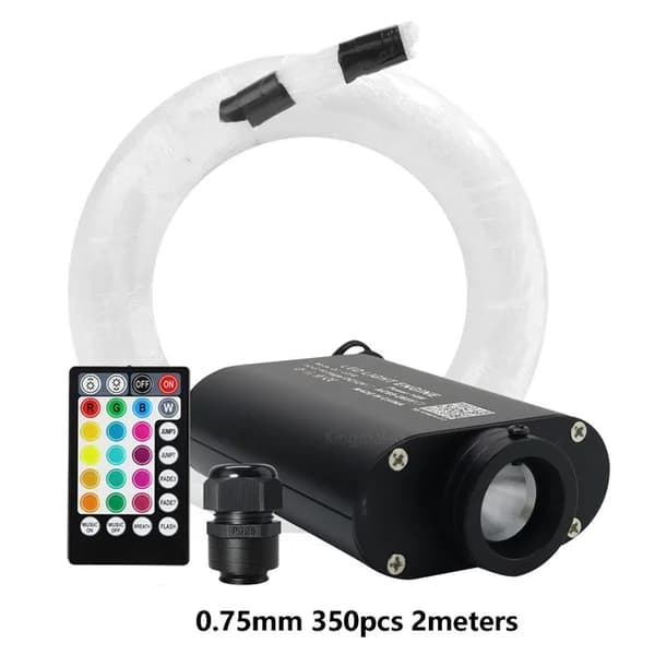 Bil Stjärna Taklampa, 16W RGBW, Fiber Optiskt Kit, Bilkopplingsplugg, 0,75mm 450st 3m