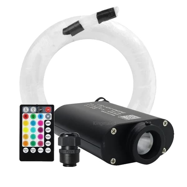 Bil Stjärna Taklampa, 16W RGBW, Fiber Optiskt Kit, Bilkopplingsplugg, 0,75mm 450st 3m