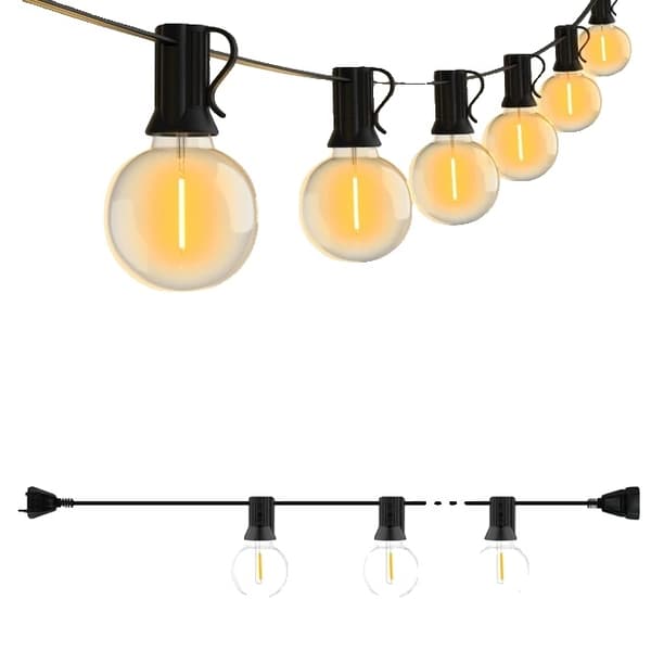 LED-ljusslinga, splitterfri glödlampa, utomhusgirlangsljus, 15M 50 lampor