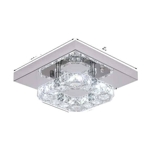 Taklampa, infälld design, rostfritt stål armatur, D50CM, Varmvit