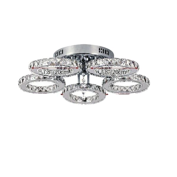 Krystal lysekroner, LED-belysning, moderne design, 3 lys, varm hvid 5  Rings 50W