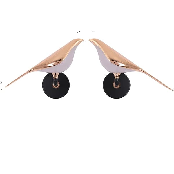 LED Vägglampa, Energieffektiv, Elegant Design, Täckning för 5-8 Kvadratmeter,2 fåglar vägglampa, förändringsbar