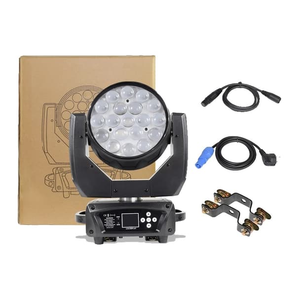 19x15W RGBW LED Moving Head Lys, DMX Kontrol, Hurtig Pan/Tilt Bevægelse,EU Stik, Flytende Hoved 19X15W