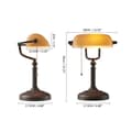 Miniatyrbild 2 av 2: Retro Banker Bordslampa, Elegant Grön Färgat Glas Skärm, Knoppbrytare, 60W Max,YY-T8007AYY-T8007A