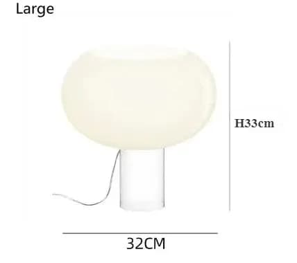 Glas Skrivebordslampe, Berørings On/Off Kontakt, LED Energi Effektiv,Varmt lys, EU-stik, Stor