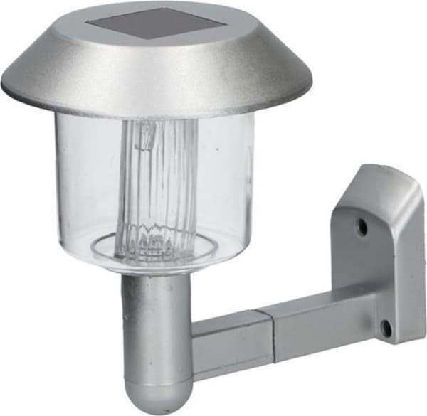 Grundig Vägglampa Solar Led 14 X 9,5 X 12 Cm Stål Silver
