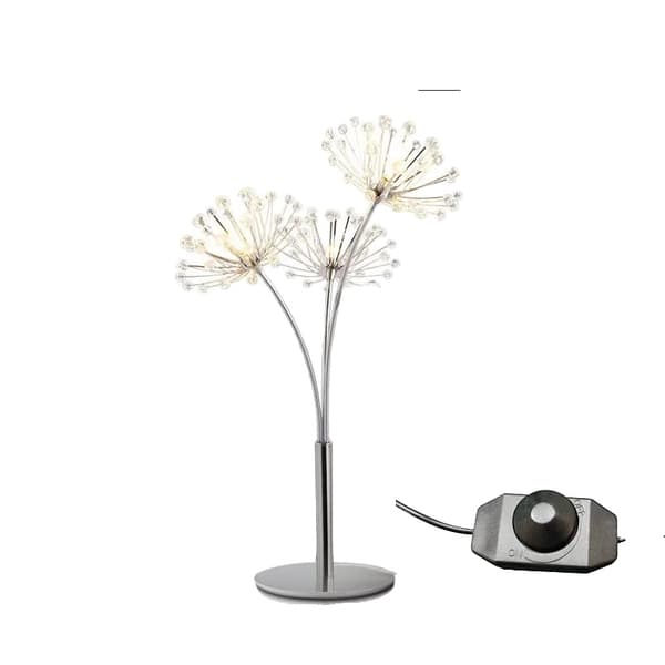 Kristallgolvlampa, justerbar ljusflöde, polerat rostfritt stål,Skrivbordslampa-A, Kall Vit