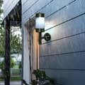 Miniatyrbillede 4 af 9: LED FACADE LAMPE UDENDØRS HAVE VÆGLAMPE MED SOLPANEEL