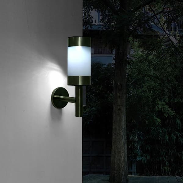 LED FACADE LAMPE UDENDØRS HAVE VÆGLAMPE MED SOLPANEEL