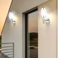 Miniatyrbillede 6 af 9: LED FACADE LAMPE UDENDØRS HAVE VÆGLAMPE MED SOLPANEEL