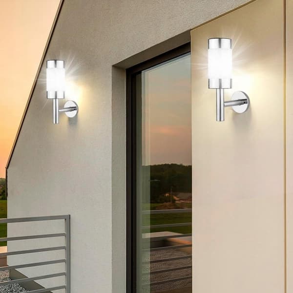 LED FACADE LAMPE UDENDØRS HAVE VÆGLAMPE MED SOLPANEEL