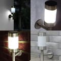 Miniatyrbillede 8 af 9: LED FACADE LAMPE UDENDØRS HAVE VÆGLAMPE MED SOLPANEEL