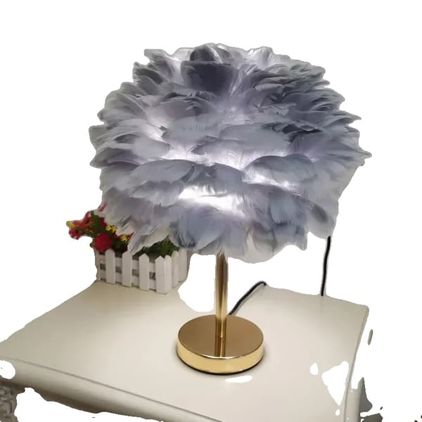 Fjäderbordslampa, LED-ljuskälla, energieffektiv design,Grå, EU