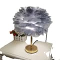 Miniatyrbild 1 av 2: Fjäderbordslampa, LED-ljuskälla, energieffektiv design,Grå, EU