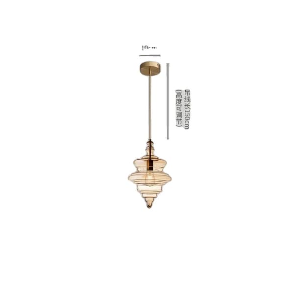 Pendellampa, konstruktion av järn och glas, lämplig för 3-5 kvadratmeter,C- Kognakglas, Varmt ljus