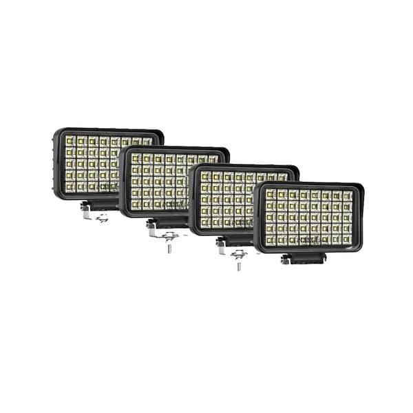 6-tums LED-arbetslampa, 200W effekt, IP68 vattentålig,4PC med E9